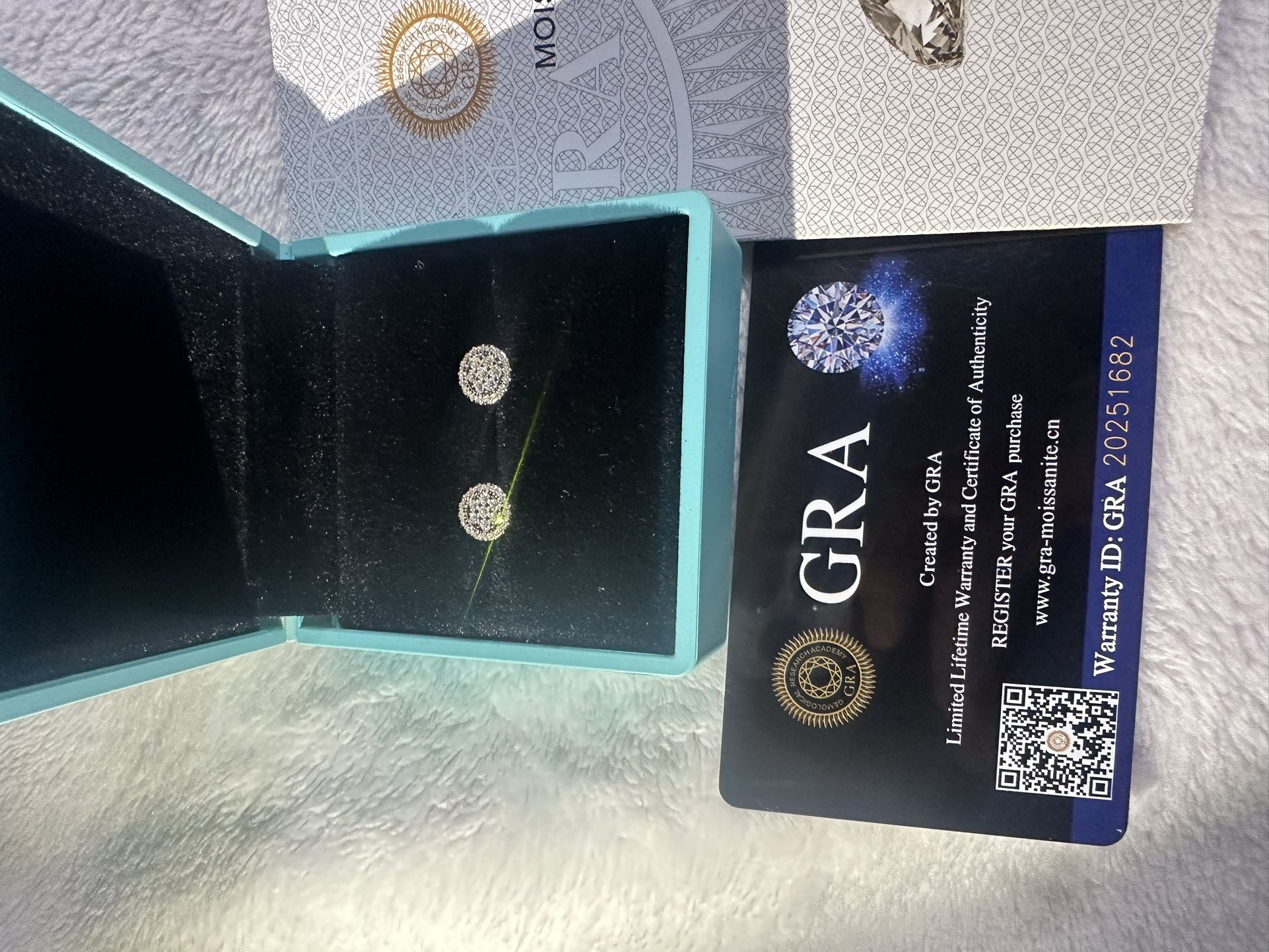 Moissanite Earrings 6.5mm 925 Silver