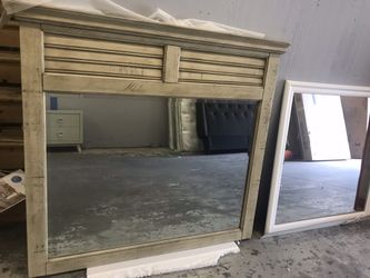Large distressed shutter mirror - brand new