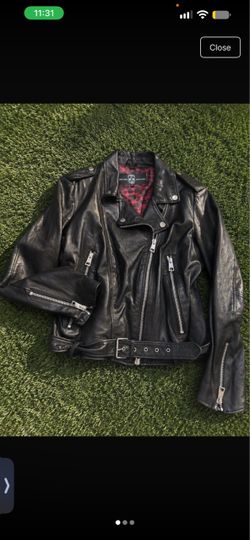 Leather hipnik contour jacket