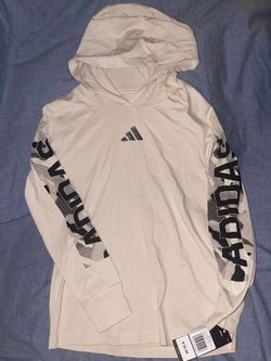 adidas Big Kid Boys Hooded Long Sleeve Regular Fit Graphic T-Shirt size S (8)
