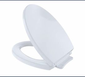 TOTO Plastic Cotton White Elongated Soft Close Toilet Seat