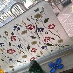 Vintage Floral Tray 