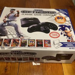 AtGames Sega Genesis Classic Mini Game Console w/ 80 Built-In Games