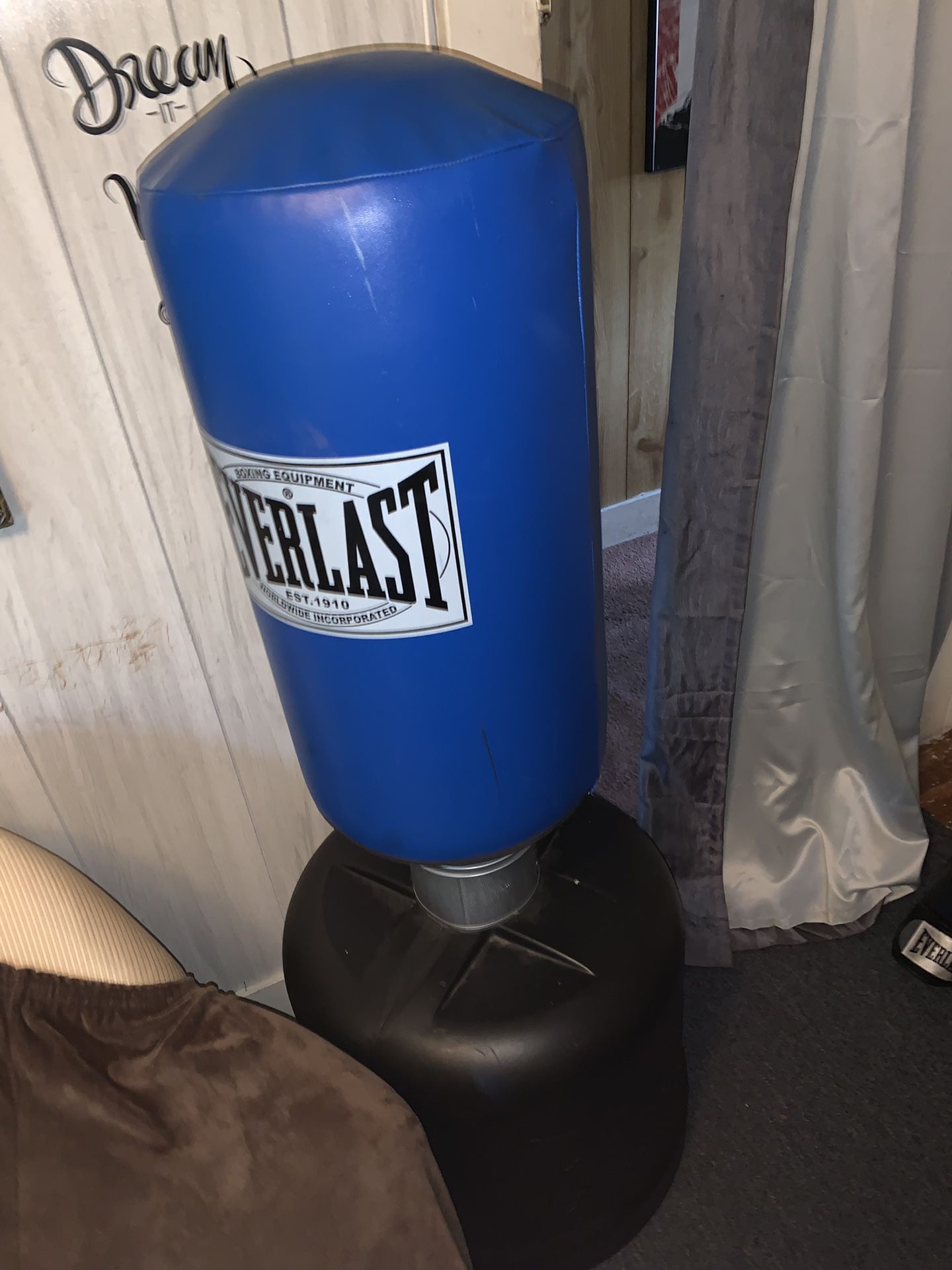 Everlast standup punching back w/ gloves and speed bag