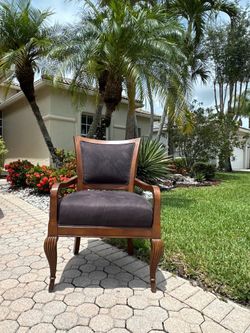 Elegant Solid Wood Accent Chair