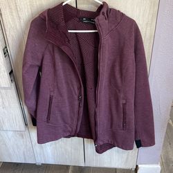 Women Maroon Under Armour Jacket Cold Gear Infrared 