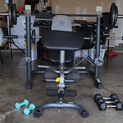 Weight Bench With Barbell 