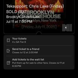 Chris Lake Brooklyn Storehouse July 11th 2025