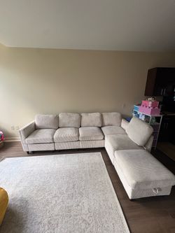 Beige Modular sectional Sofa