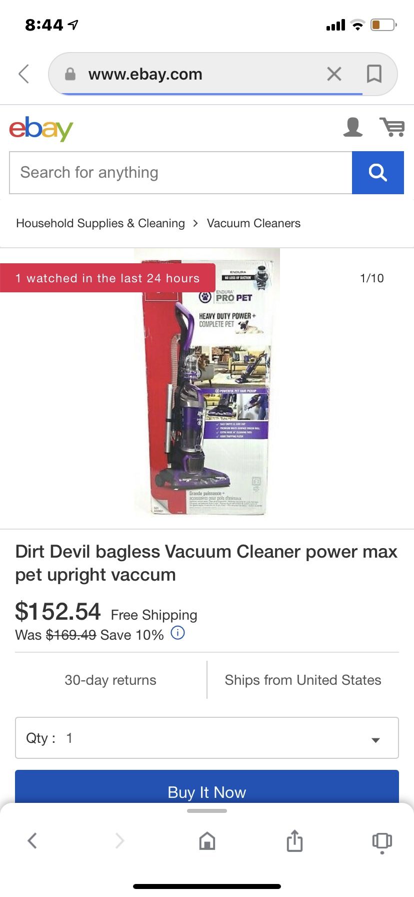 Dirt Devil Endura Pro Pet Upright Vacuum