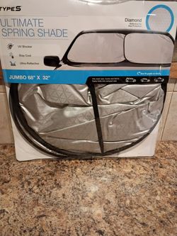 Type S Ultimate Spring Shade Jumbo 68" x 32" Car Sunshade-NEW Info 👇