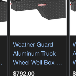 Weather guard aluminum truck well box