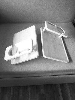 Cup holder sofa tables wood (set of 2(