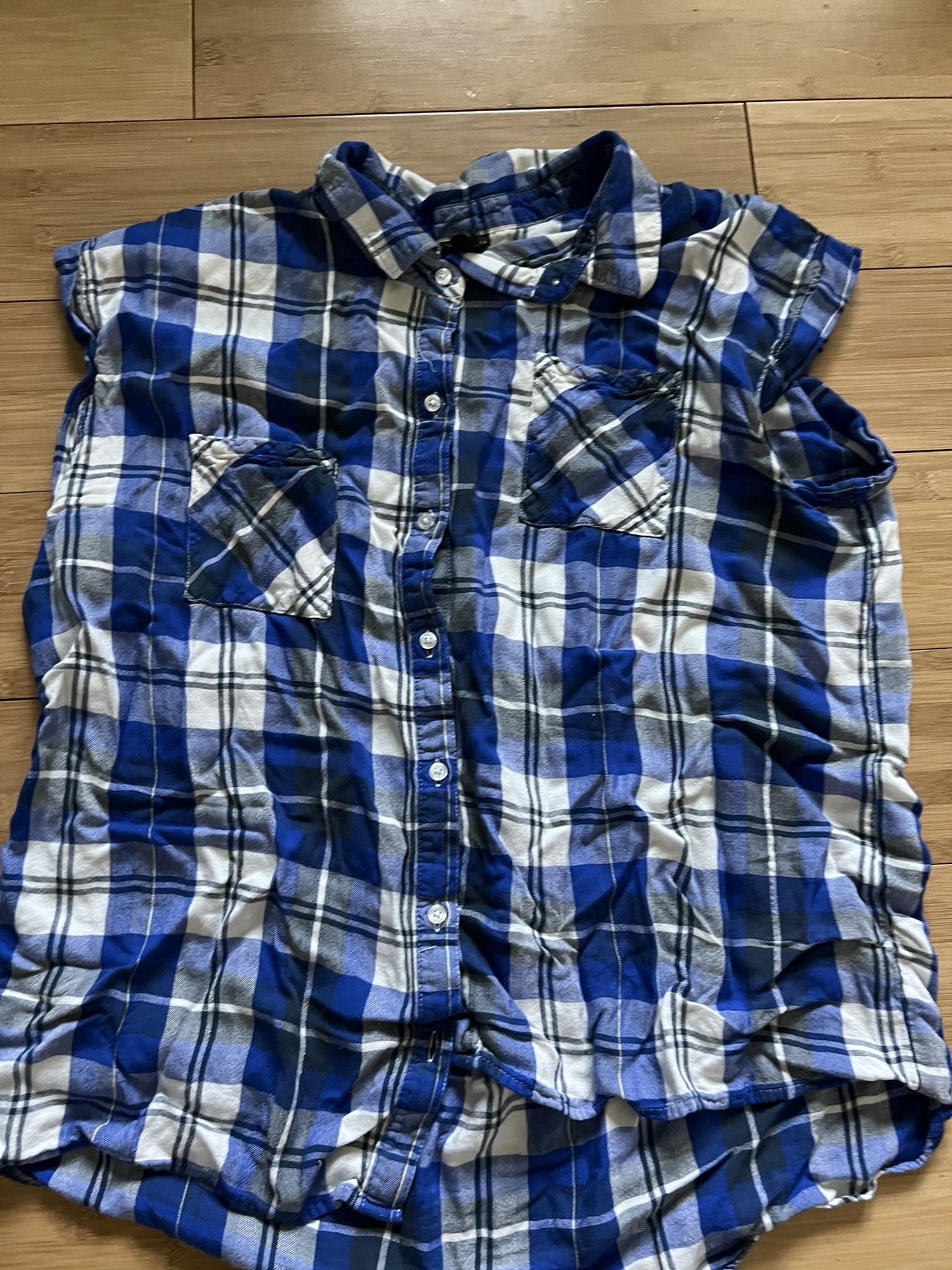 Blue Sleeveless Xl