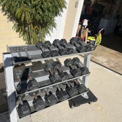 Dumbbells And Rack 10-50