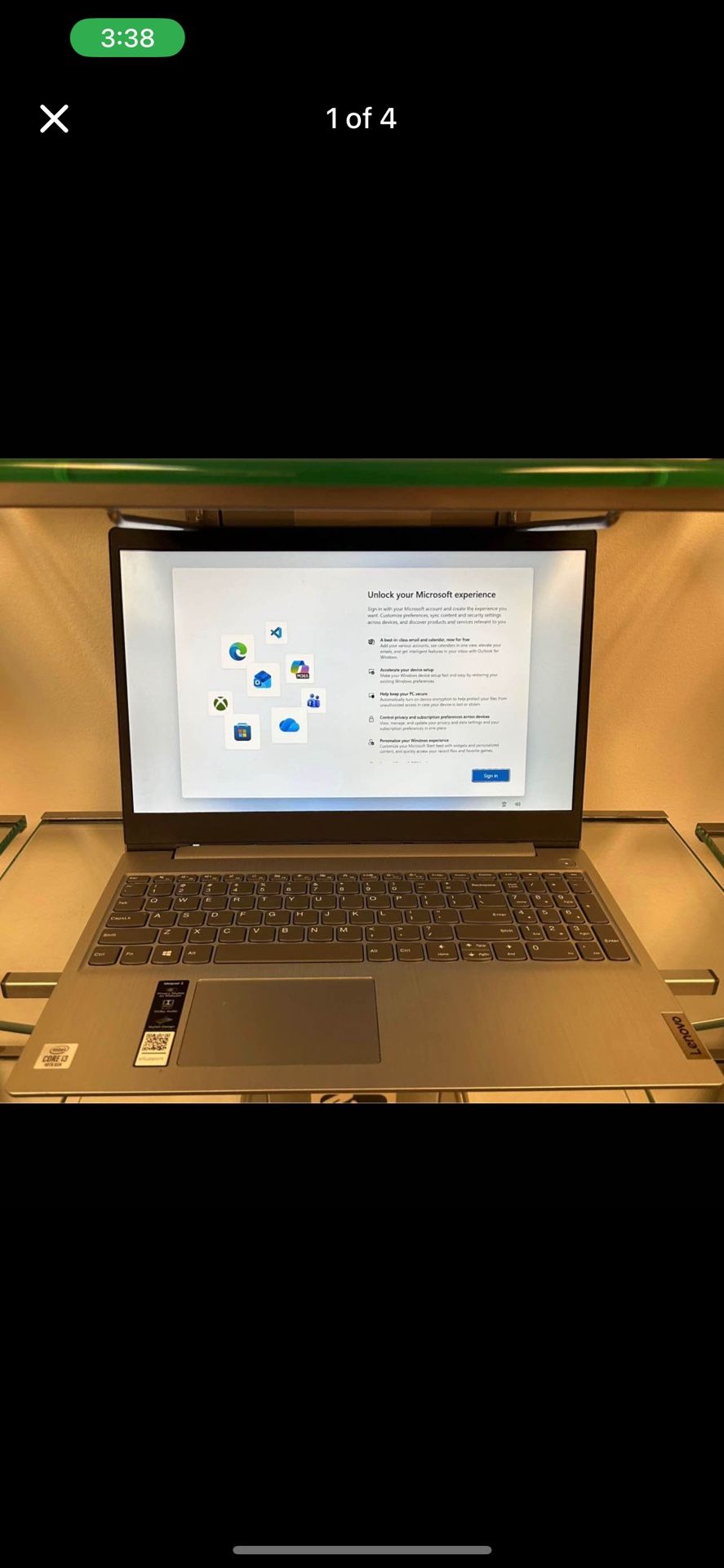 15" Lenovo Ideapad Laptop Computer (Ready to use)