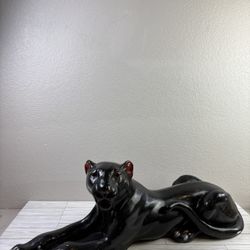 Rare Large Ceramic Panther Vintage MCM  34” Royal Haeger Style 