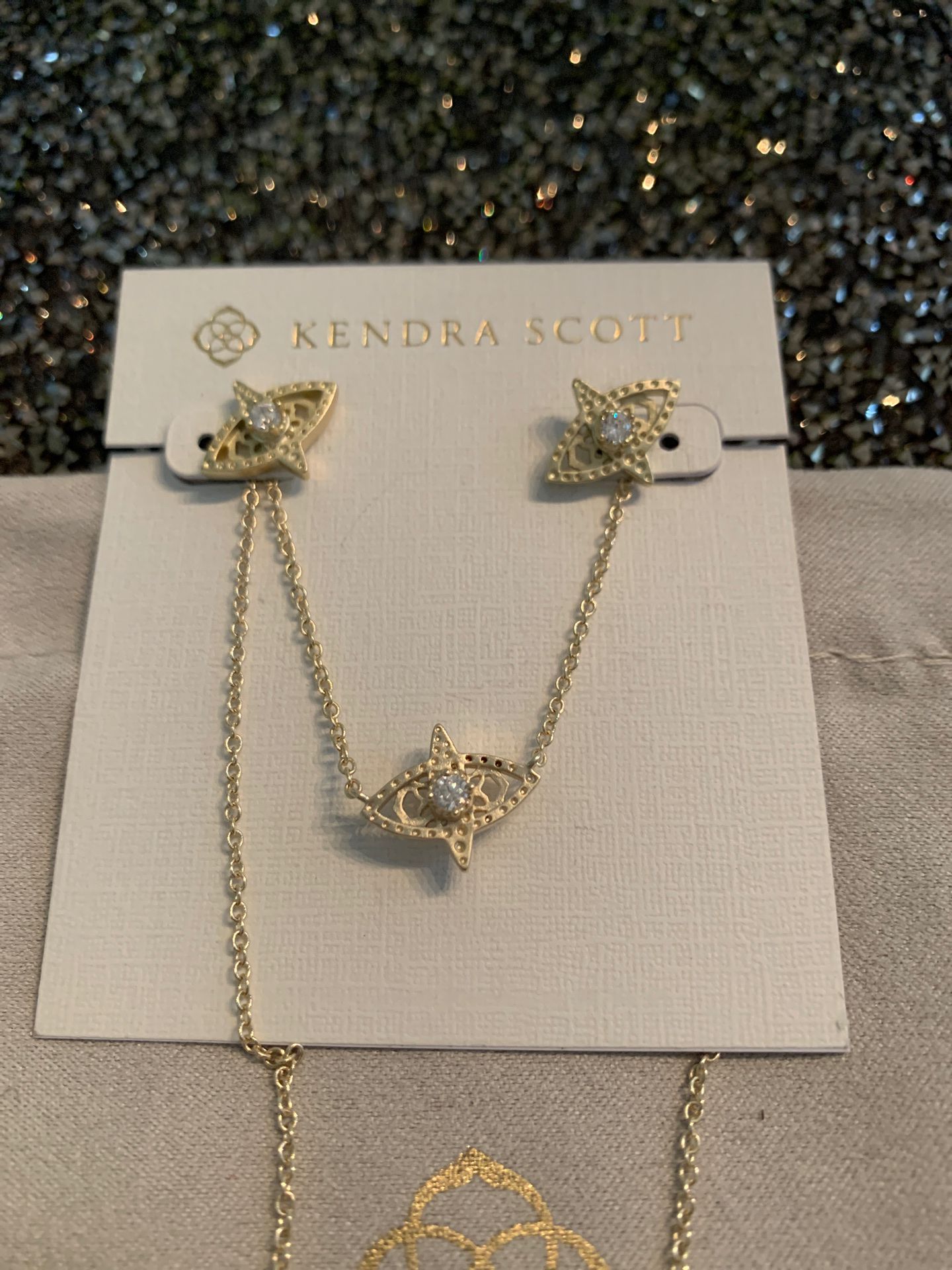 Kendra Scott Caleb earrings +necklace, NEW