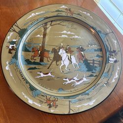 Antique Deldare Ware Buffalo Pottery Large Serving Plate- Fallowfied Hunt