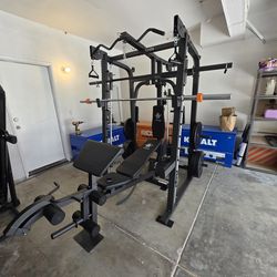Smith Machine 2001 | Multi-Use Adj Bench | Gym Equipment | Fitness | Squat Rack | Excercise |🔴WEIGHTS AND BARBELL SOLD SEPARATELY 🔴 FREE DELIVERY 🚚