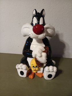 NIB 1998 Warner Bros. Sylvester & Tweety Cookie Jar