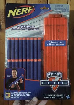 NERF N-Strike Elite 18-dart quick reload clip blaster NEW cheap