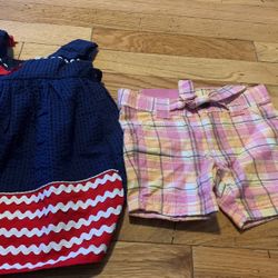 12 m on New dress and shorts 