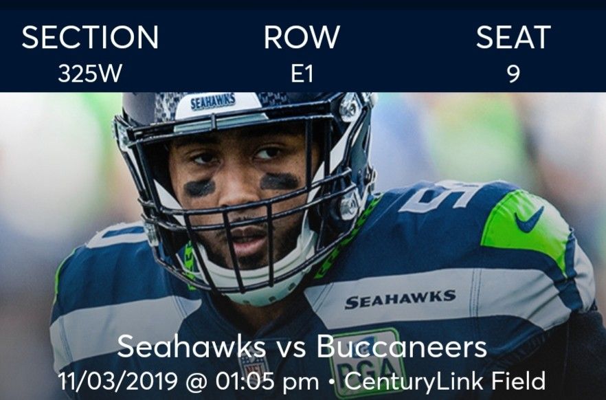 Seahawks Buccaneers tickets