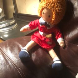 1977 Vintage Original Annie Doll  15” With Her Dog Sandy In Her Pocket 