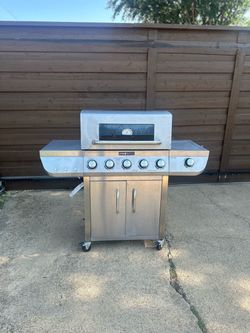 Even Embers 5-Burner Stainless Steel Gas Grill with Side Burner + Full Propane Tank