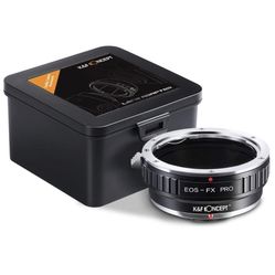 K&F Concept Lens Mount Adapter EOS EF/EFS Lens to Fuji FX Mount X-Pro1 X Camera X-Series Mirrorless Cameras with Light-reducing Paint