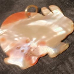 Abalone Shell Rabbit Pendant 