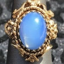 Blue Sapphire Gold Fill Ring - Size 5/6