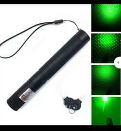 Powerful 532nm Military 8000m Green Laser Pointer Adjustable Focus Lazer Pen Light Burning Beam Starry Head