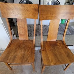 Antique Tiger Oak White Oak Chairs