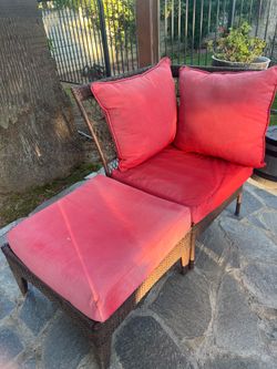 Patio Furniture Lounge Chair with Red Patio Chair Covers