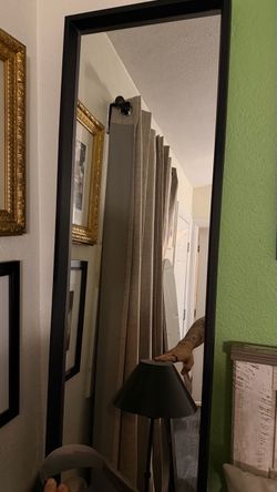 Large Black Framed Floor Mirror