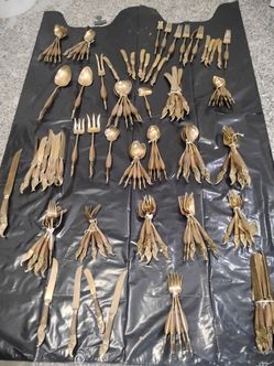 Thai dragon head vintage brass knifes n folkes nspoons