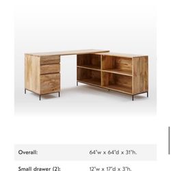 West Elm Modern L Desk