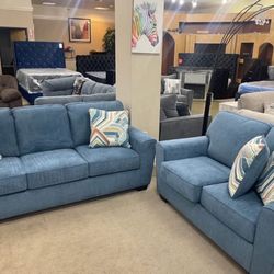 NEW LOVE SEAT & SOFA LIVING ROOM SET $10 DOWN 