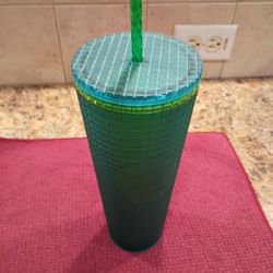 Starbucks Green Jelly Acrylic Tumbler-NEW
