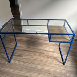 Clear Blue Work Desk 