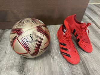 Predator Soccer Cleats and Al Rihla Ball
