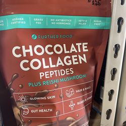 Further Food Grass-Fed Collagen Peptides Powder Plus Mushroom, Chocolate, 56 Servings