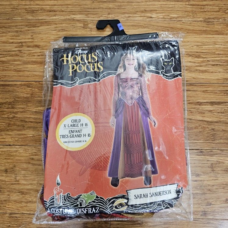 New Kids XL 14-16 Disney Hocus Pocus Sarah Sanderson Halloween Costume *Pick-up In Great Bridge*