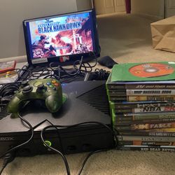 Xbox Original Bundle All Wires Controller 13 Games 