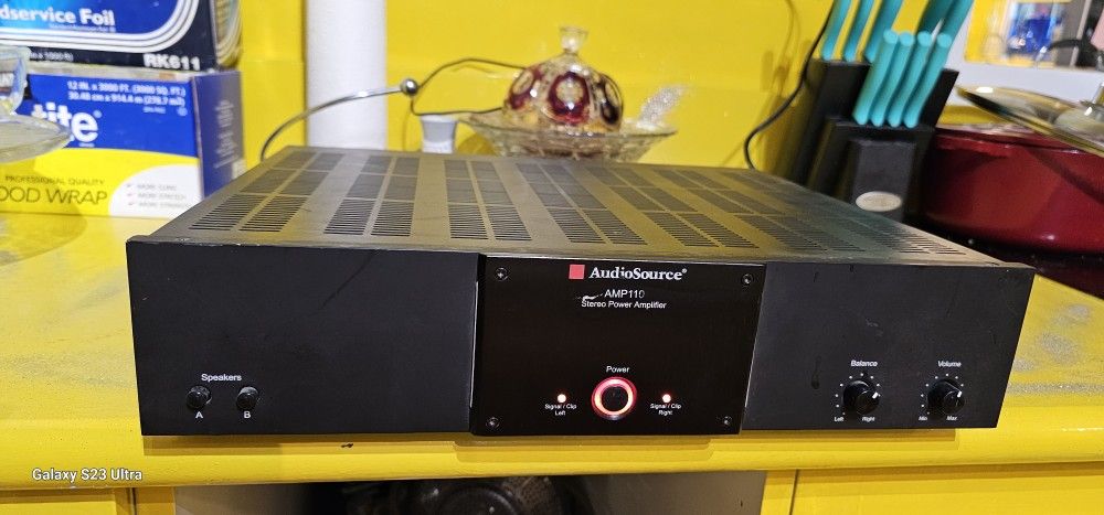 Vintage AudioSource AMP110 Stereo Mono Power Amplifier AMP 110 Power Tested