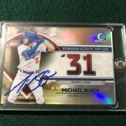 Michael Busch Rookie Card Auto