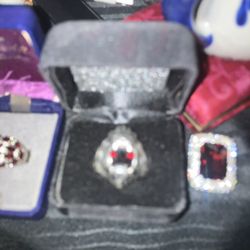 Lion Head Red Stone Ring 925 Solid Silver 