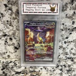 Pokemon Raging Bolt Ex #208/162 BBA 9 Graded